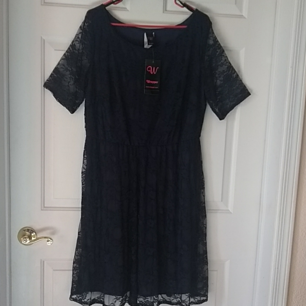 Blue lace dress